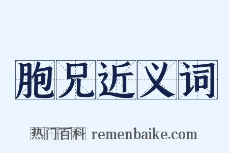 胞兄近义词是什么意思的图片